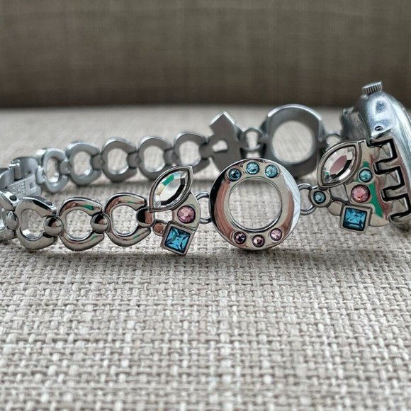 Swatch Ladies Wrist Watch SWISS AG Quartz Analog Multi color crystal Watch - Picture 11 of 12